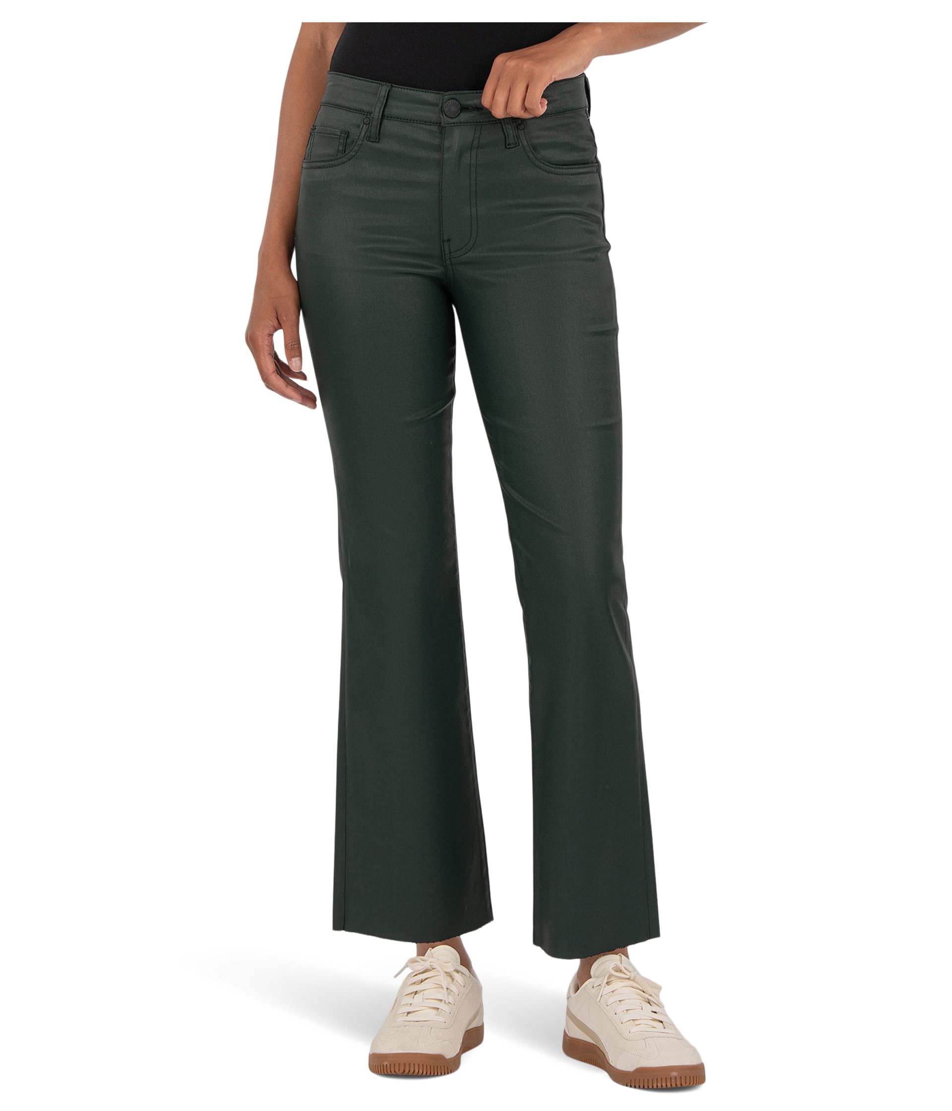 Kelsey High-Rise Ankle Flare With Raw Hem