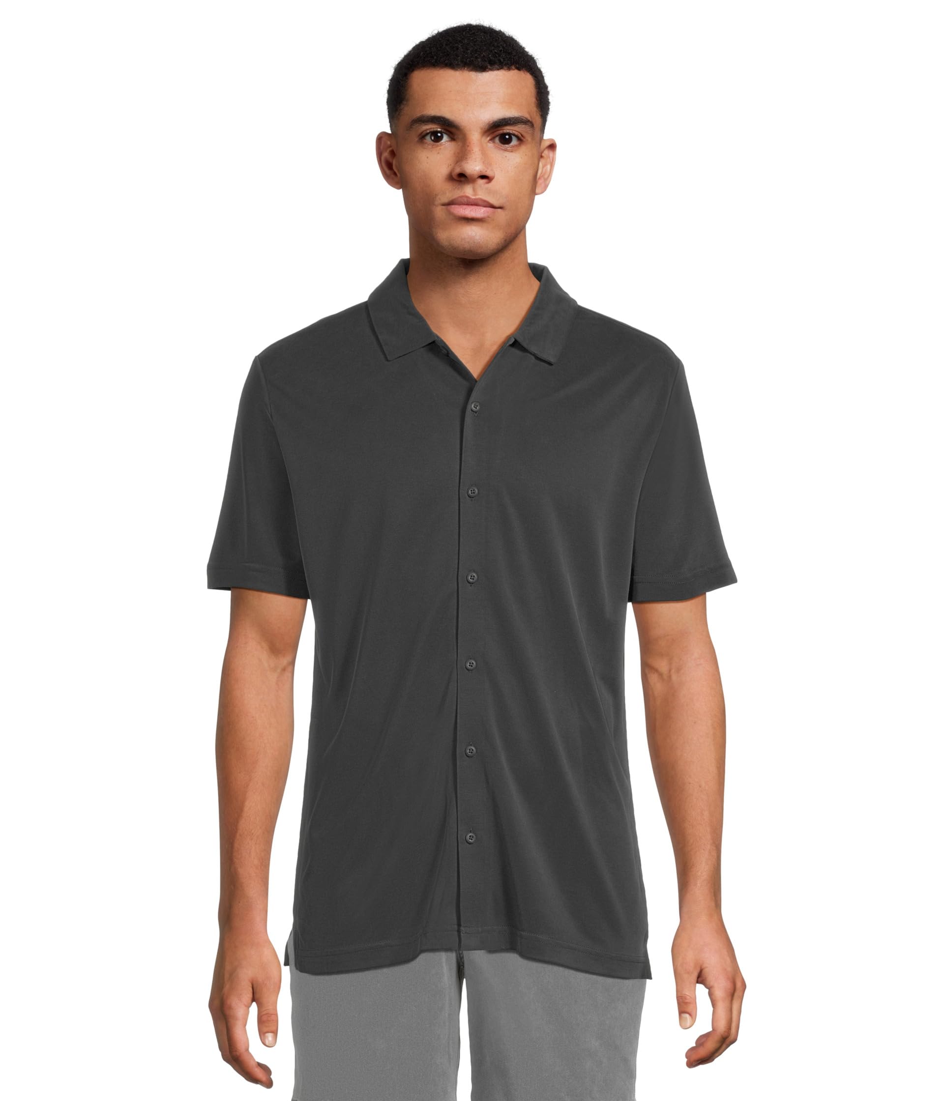 Рубашка John Johnston & Murphy Vintage Birdseye Short Sleeve Button Down