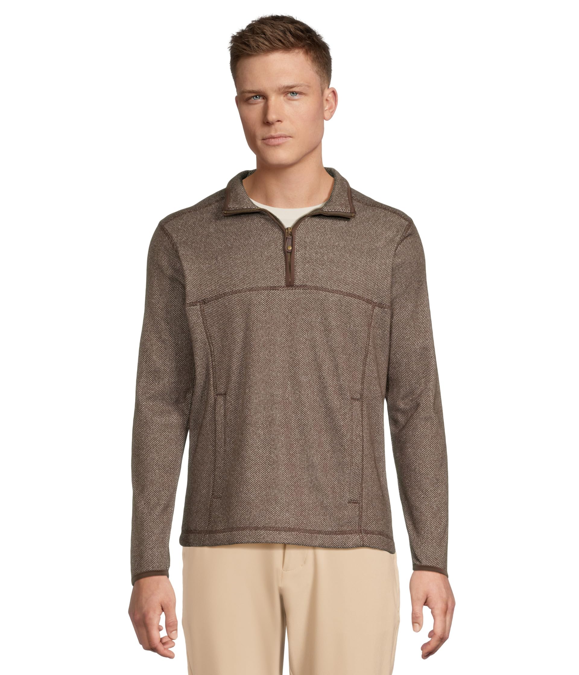 Textured Fleece Quarter-zip