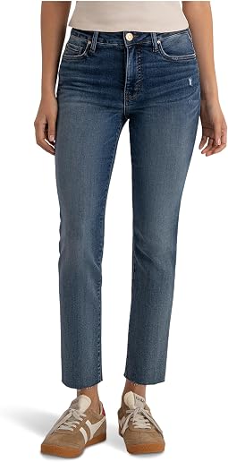 Reese High-rise Fab Ab Ankle Straight Raw Hem