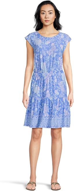Sunwashed Blue Citrus Crush Engineered Knit Dress