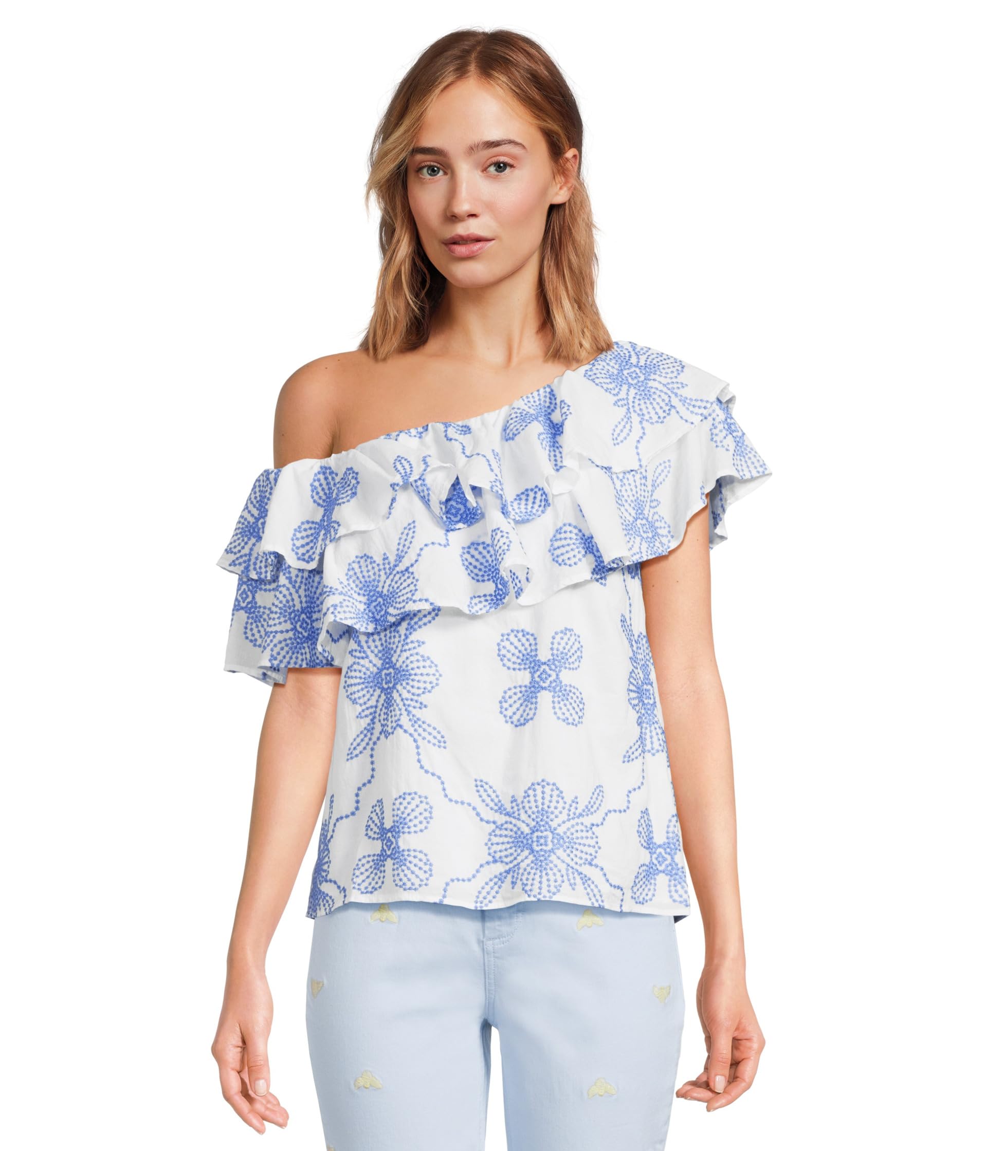 Топ Lilly Pulitzer Trixie One Shoulder Ruffle