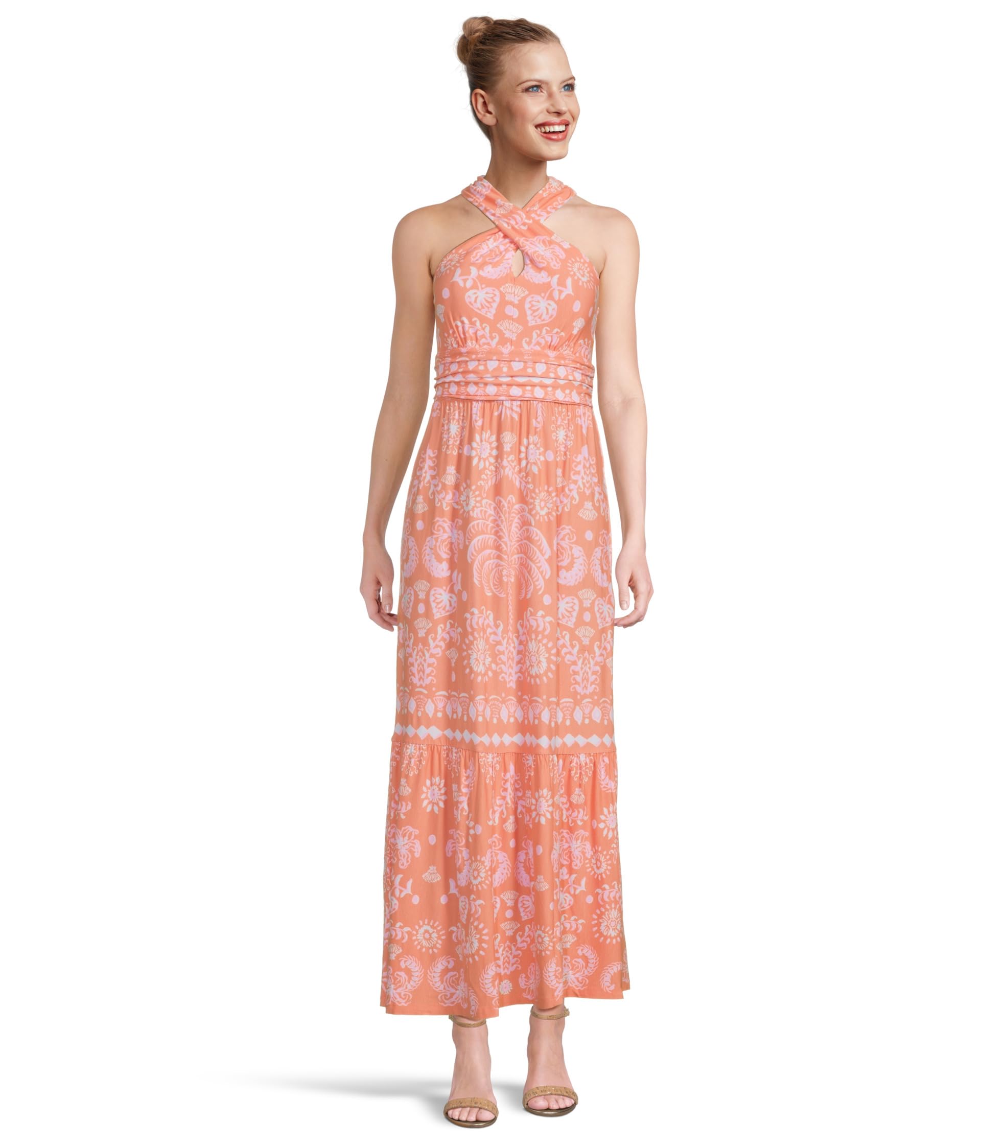Montecito Halter Maxi Dress женское платье Lilly Pulitzer