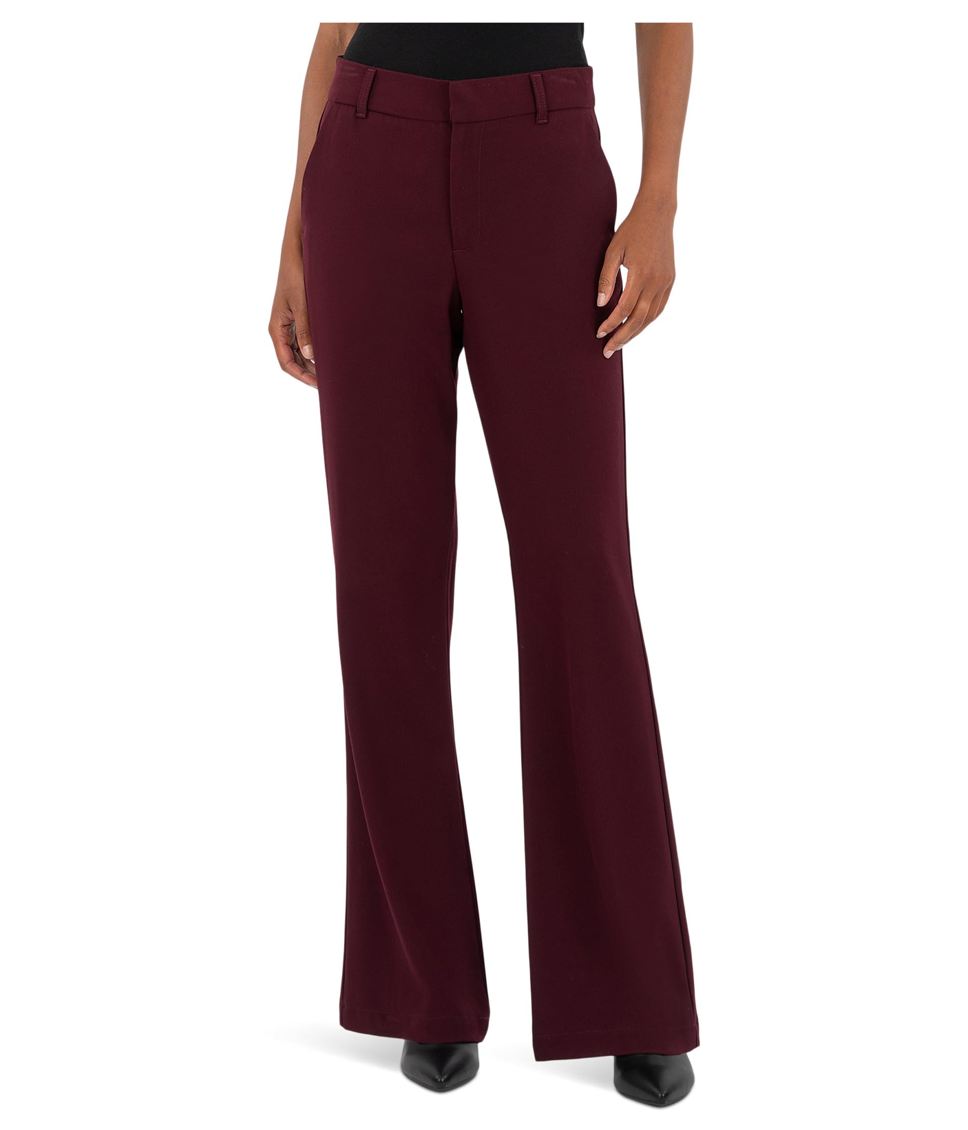 Stella High-rise Flare With Trouser Pockets In Bordeaux