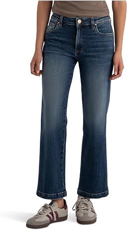 Pattie High-rise-straight Legs-back Darts 5 Pockets In Razor