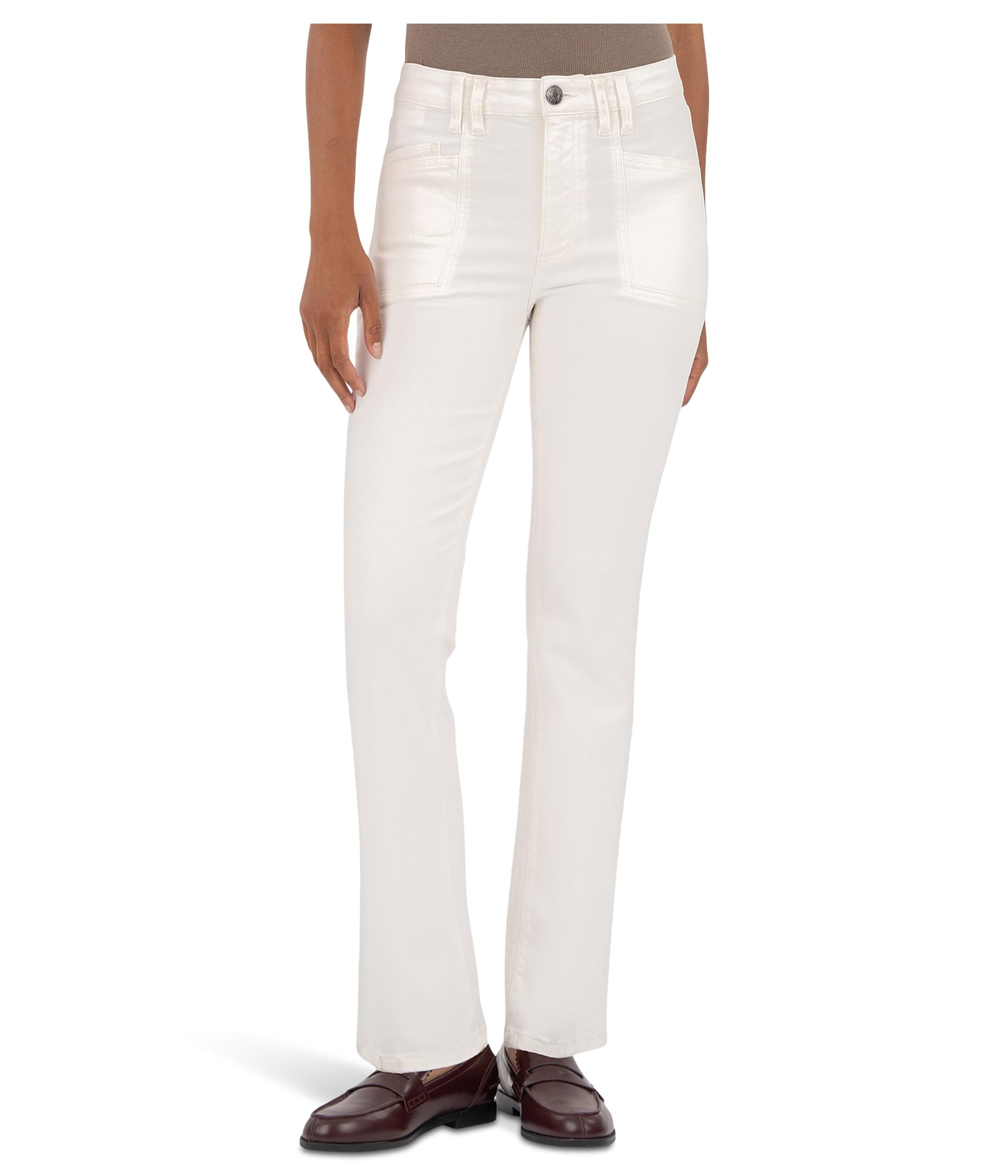 Женские джинсы Kelsey High-rise Ankle Flare Front Pocketss Inset In Cream