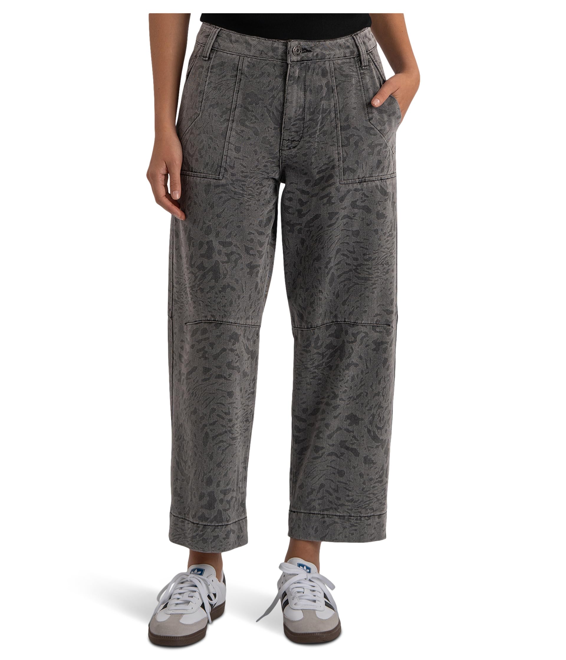 Ashton Wide Leg Barrel In Grey
