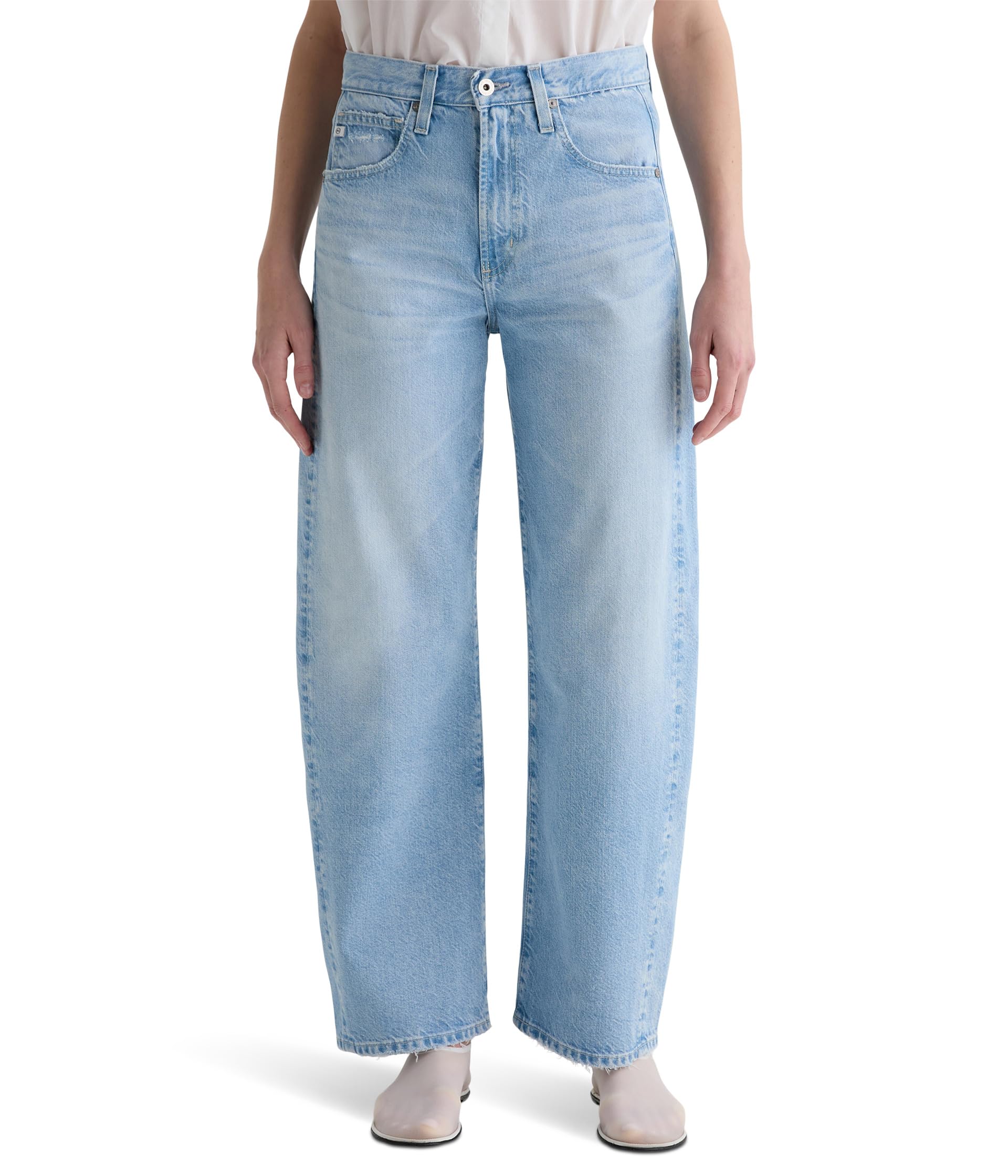 Hattie High-Rise Barrel in Allusion Destructed