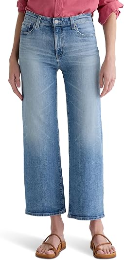Saige Mid-Rise Wide Leg in Helios