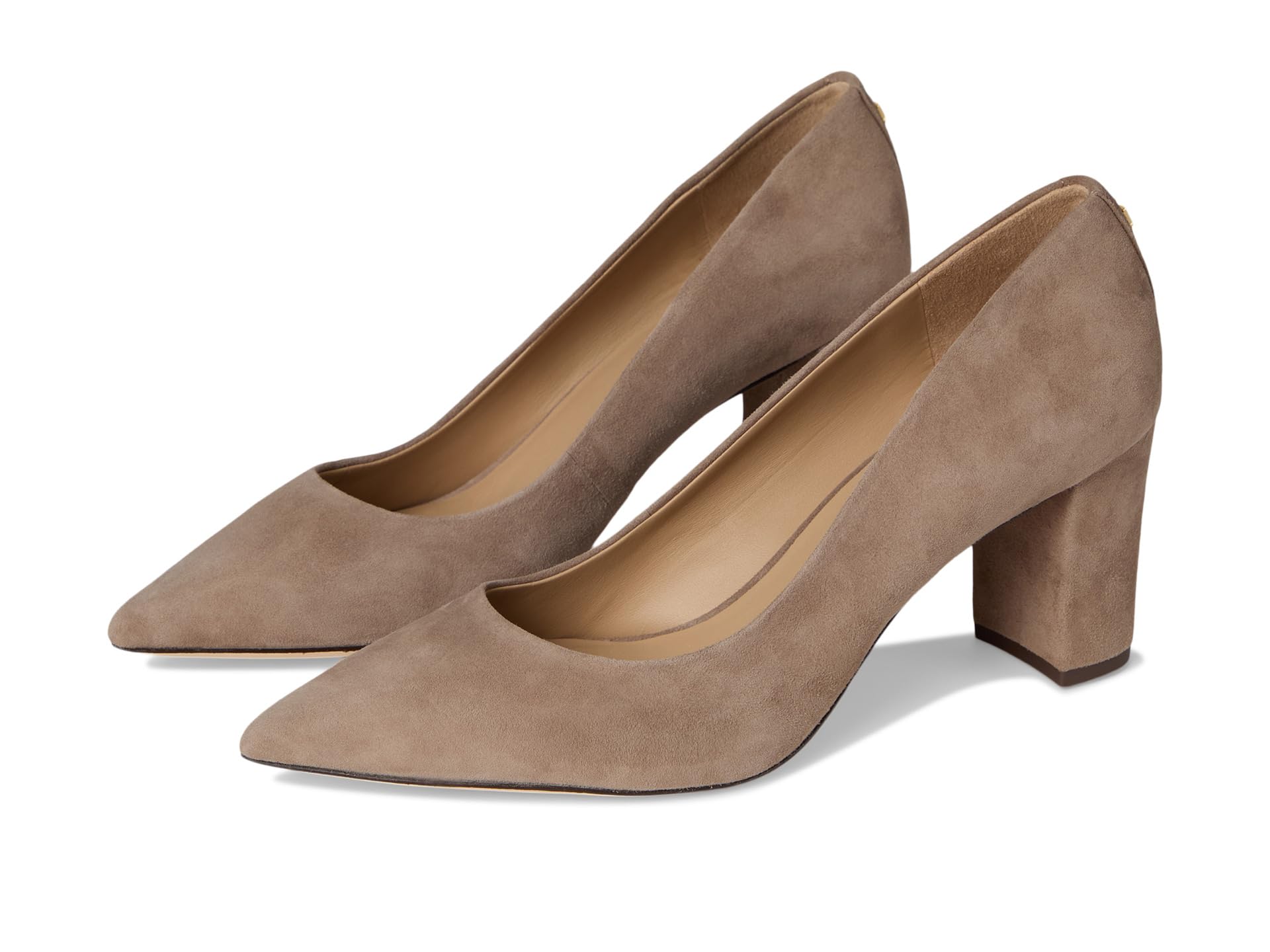 Lanette Suede Block-Heel Pumps