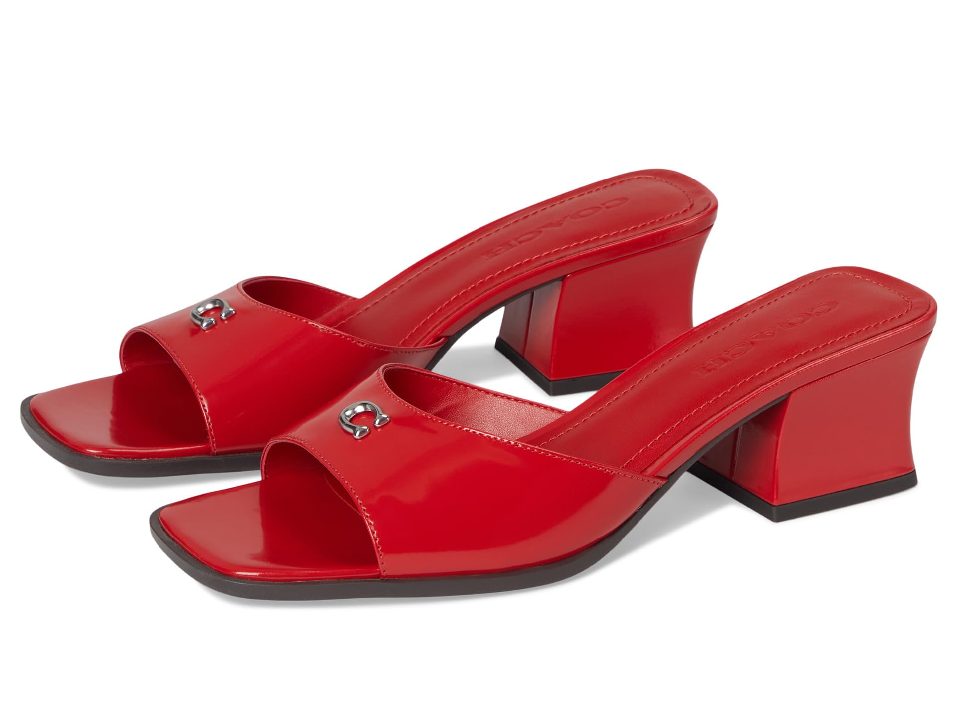 Сандалии Sculpted C Leather Block Heel