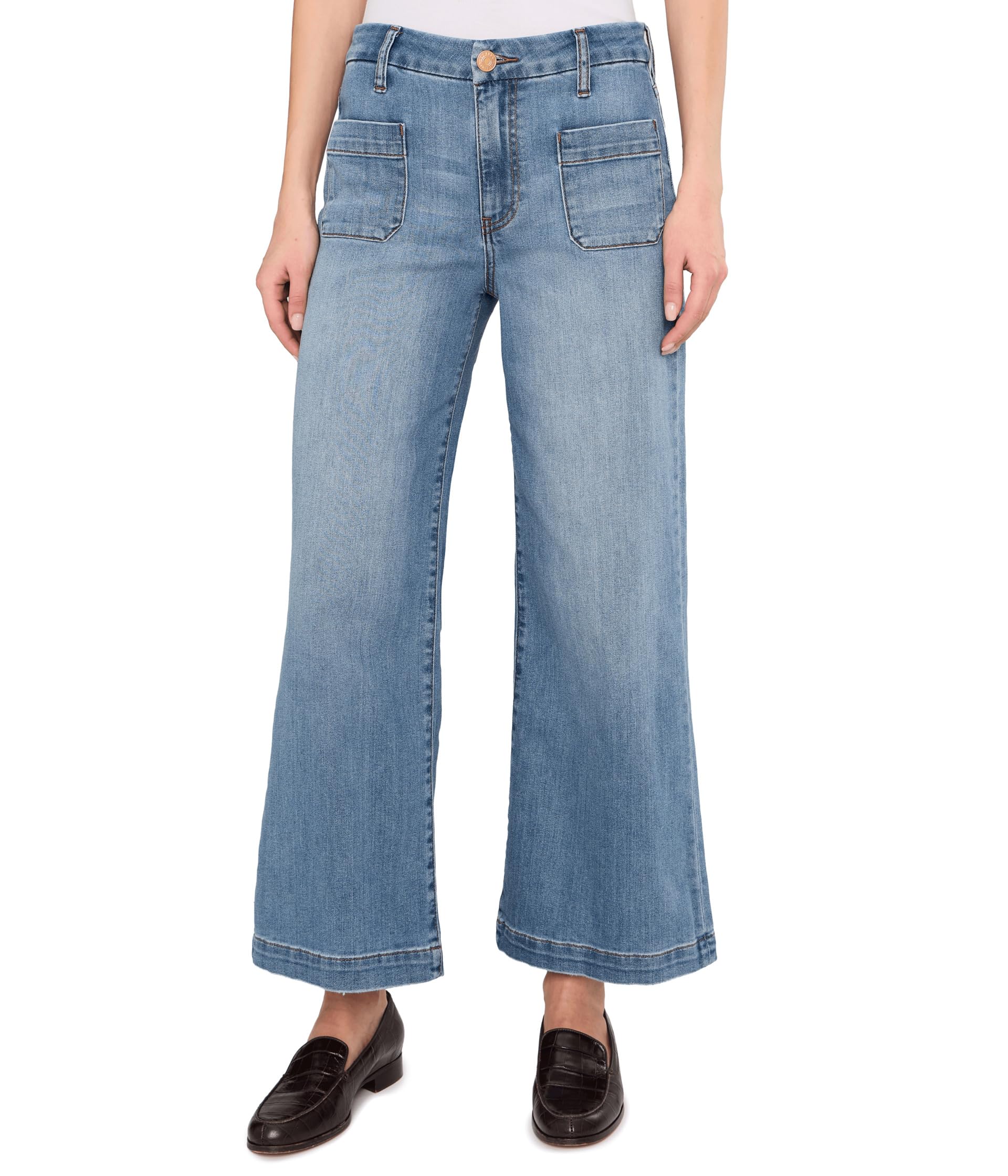 Petite Meg High Rise Wide Leg With Patch Pockets Regular Hem