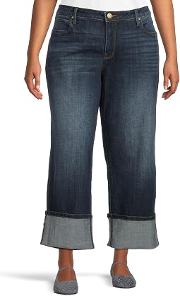 Plus Sienna High Rise Straight Leg-roll Up 5"