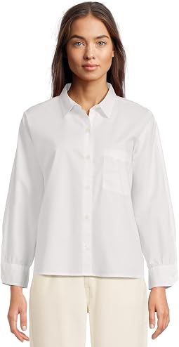 Dolman Sleeve Button-Down Shirt