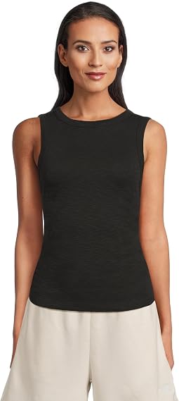 Rib Slub Side Pleat Tank