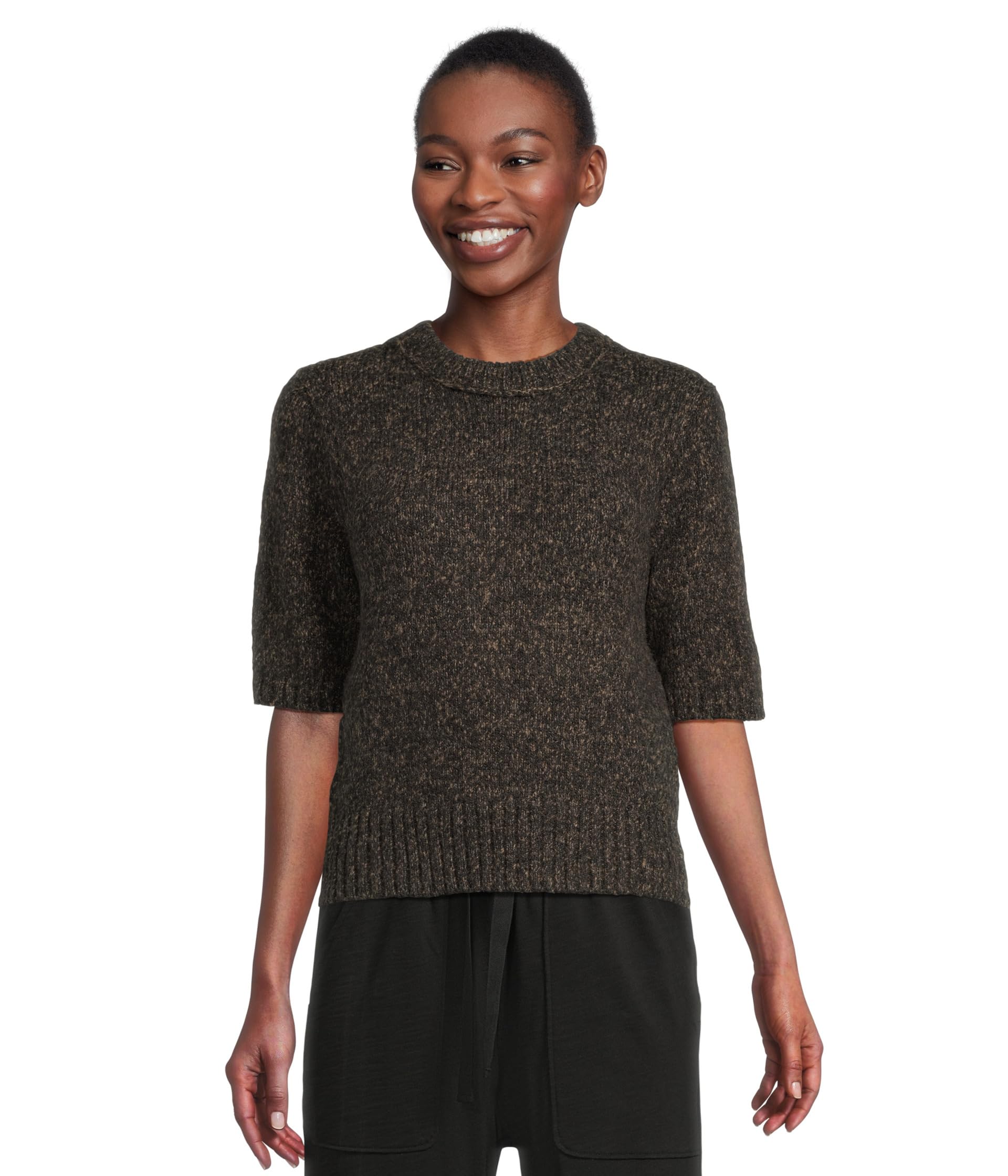 Женский джемпер Short Sleeve Marled Pullover