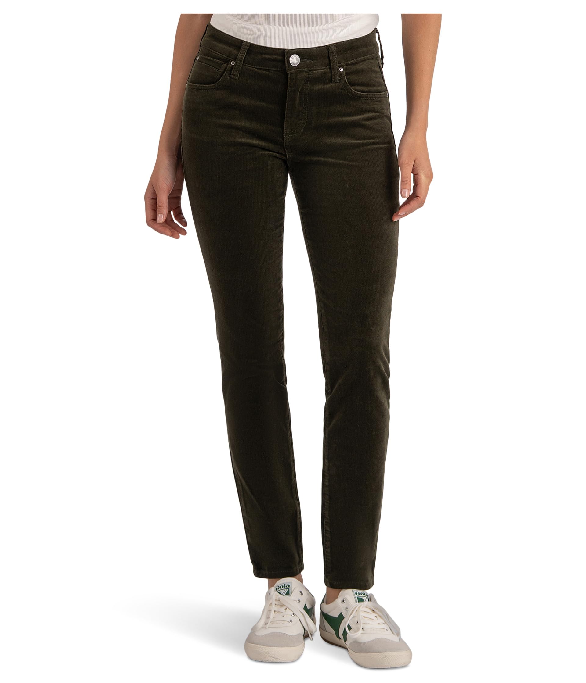 Diana Corduroy Skinny in Olive