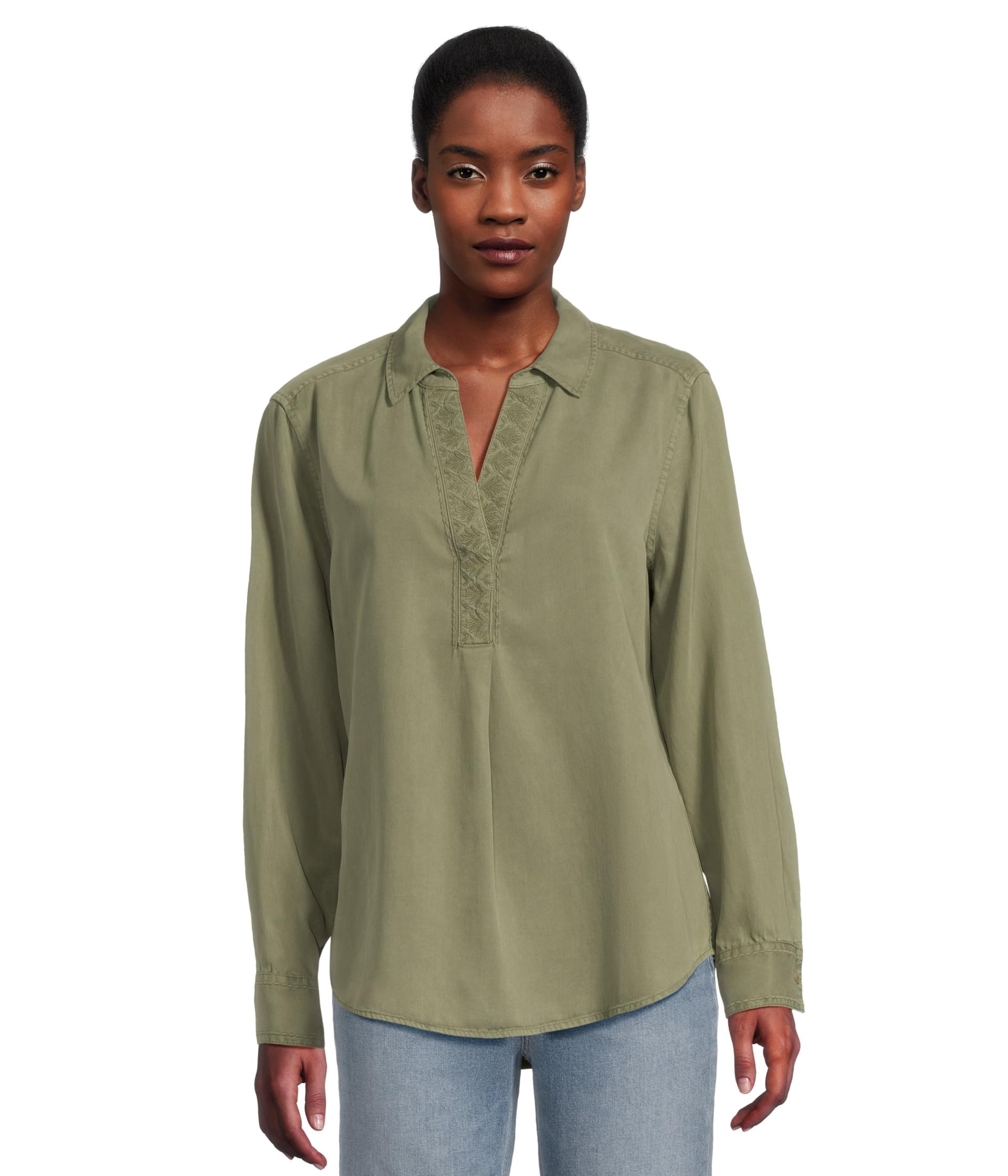 Tommy Bahama Sunwashed Twill Embroidered Popover топ