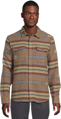 RVCA Dayshift Blanket Flannel Long Sleeve рубашка Мужской