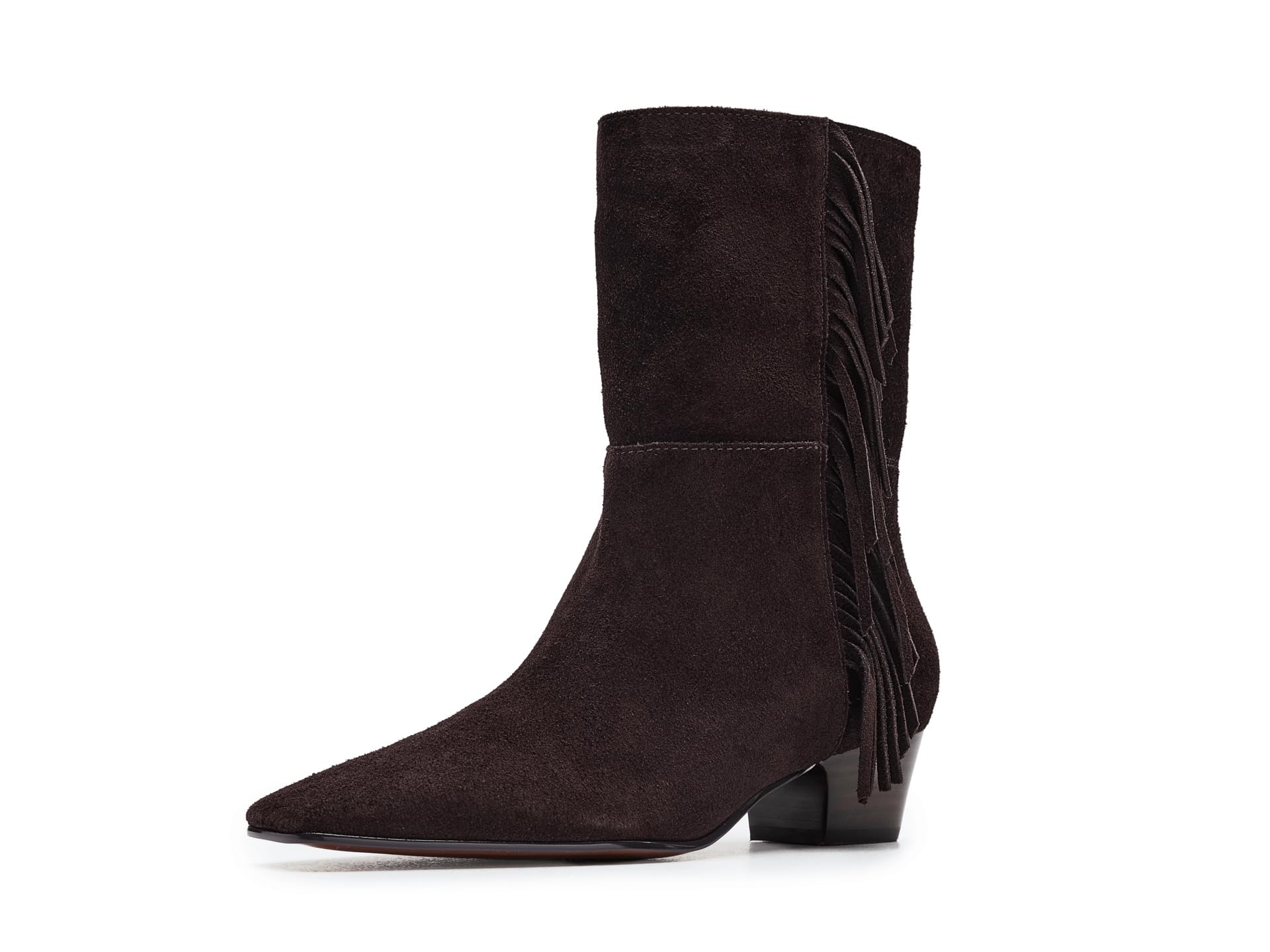 The Lexie Fringed Ankle Boot in Suede