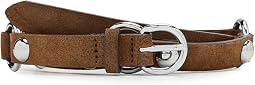 O-Ring Studded Suede Belt