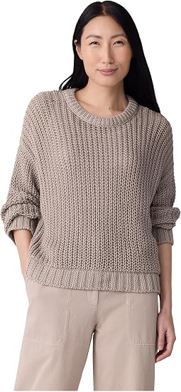 Peruvian Organic Cotton Cord Crew Neck Sweater
