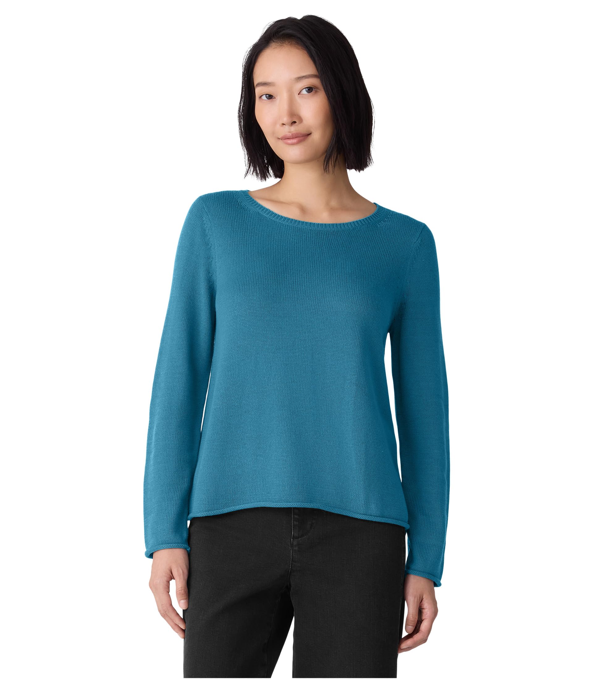 Peruvian Cotton Blend Bateau Neck Sweater