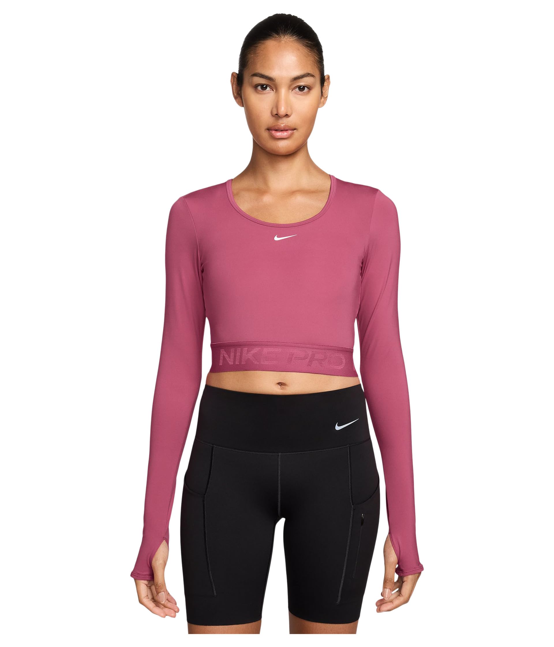 Женский укороченный топ Nike Pro Dri-FIT с длинным рукавом