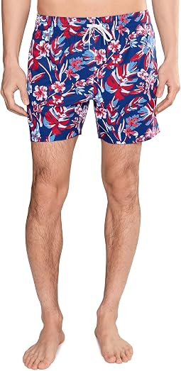 The Star Spangled Blooms 5.5" (Classic Lined Swim Trunks)