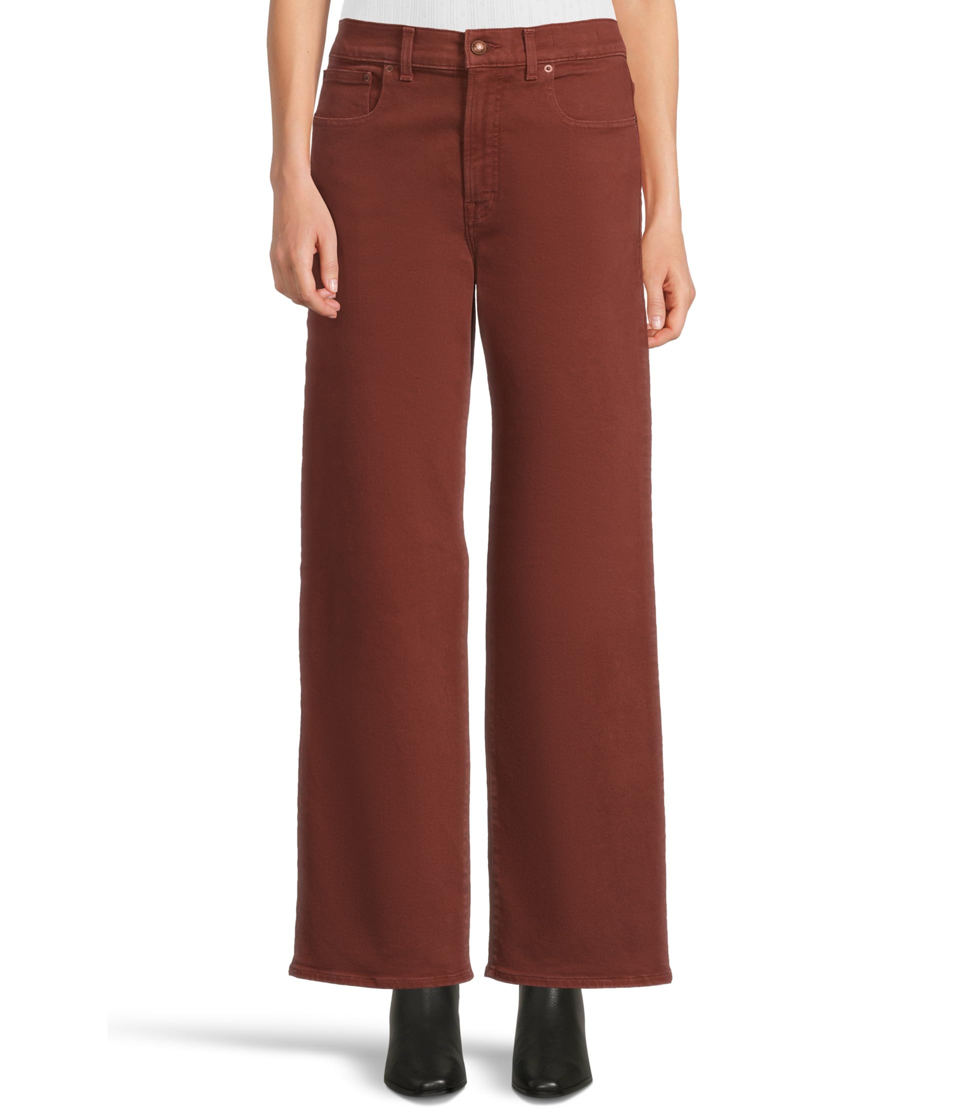 Perfect Vintage Wide-Leg Jean in Deep Redwood