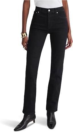 Longline Straight Jean In Black Frost
