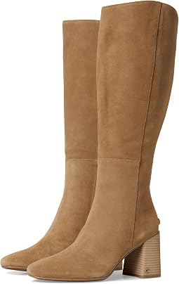 Honeyed Oak Suede Wide Calf