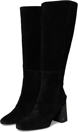 Black Suede Wide Calf