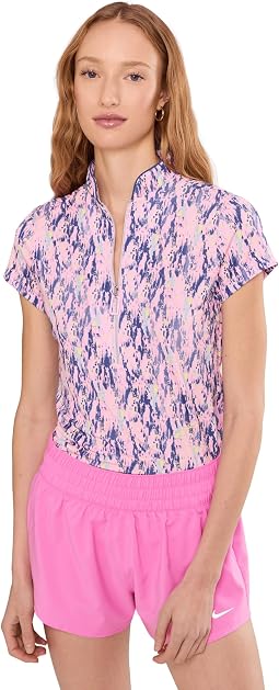 Fingerpaint Print Short Sleeve Polo