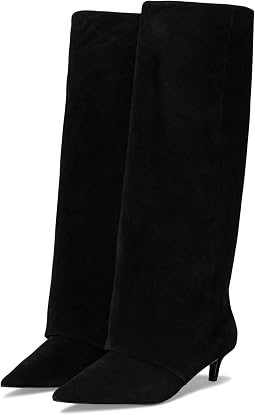 Black Suede Wide Calf