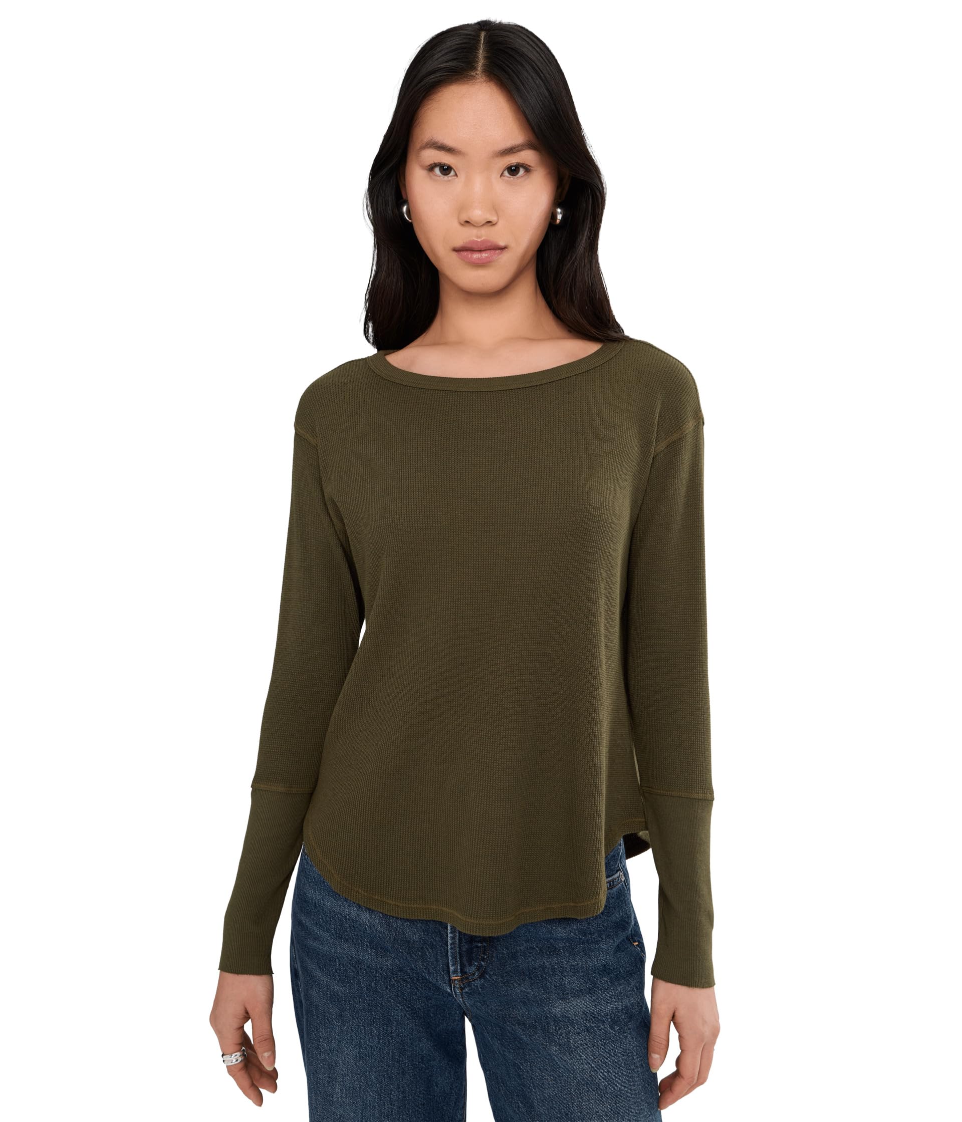Long Sleeve Dropped Armhole Oversized Top