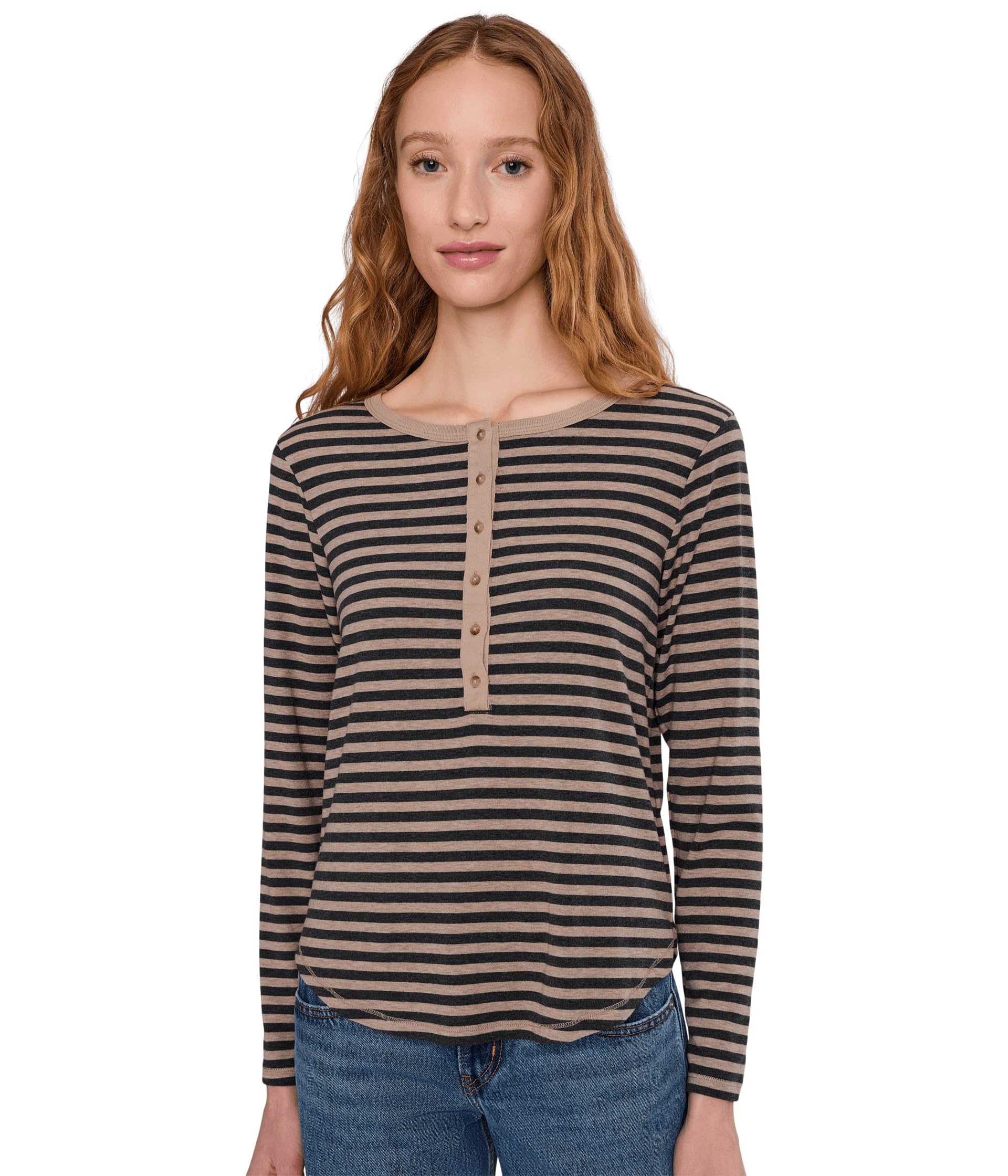 Long Sleeve Slim Shirttail Henley