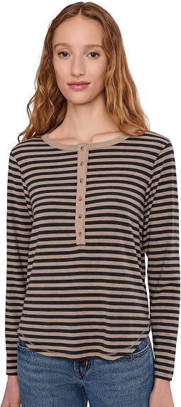 Long Sleeve Slim Shirttail Henley