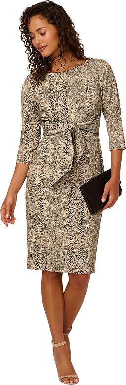 Женское платье Adrianna Papell Animal Print Tie
