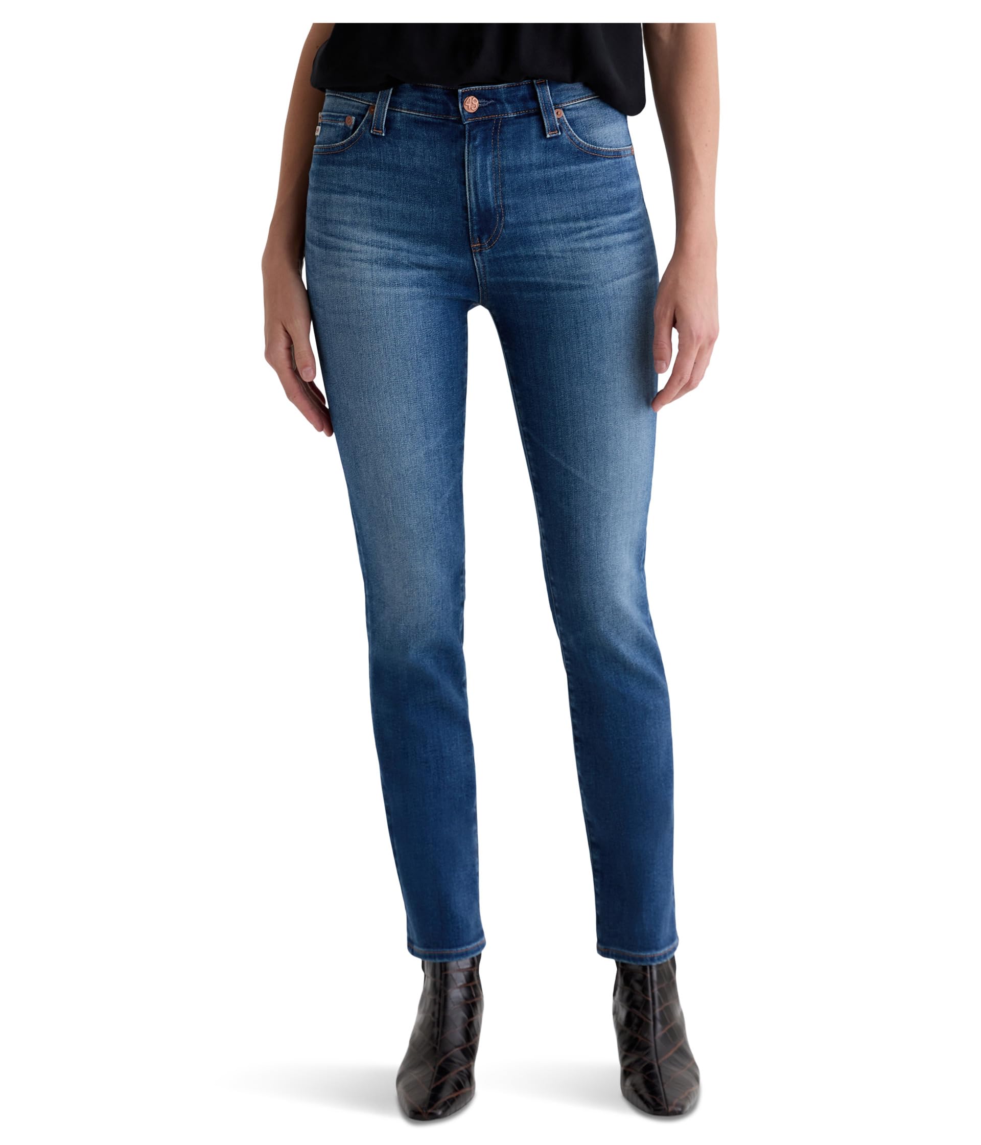 Mari Mid Rise Slim Straight Jean In 12 Years Assumption