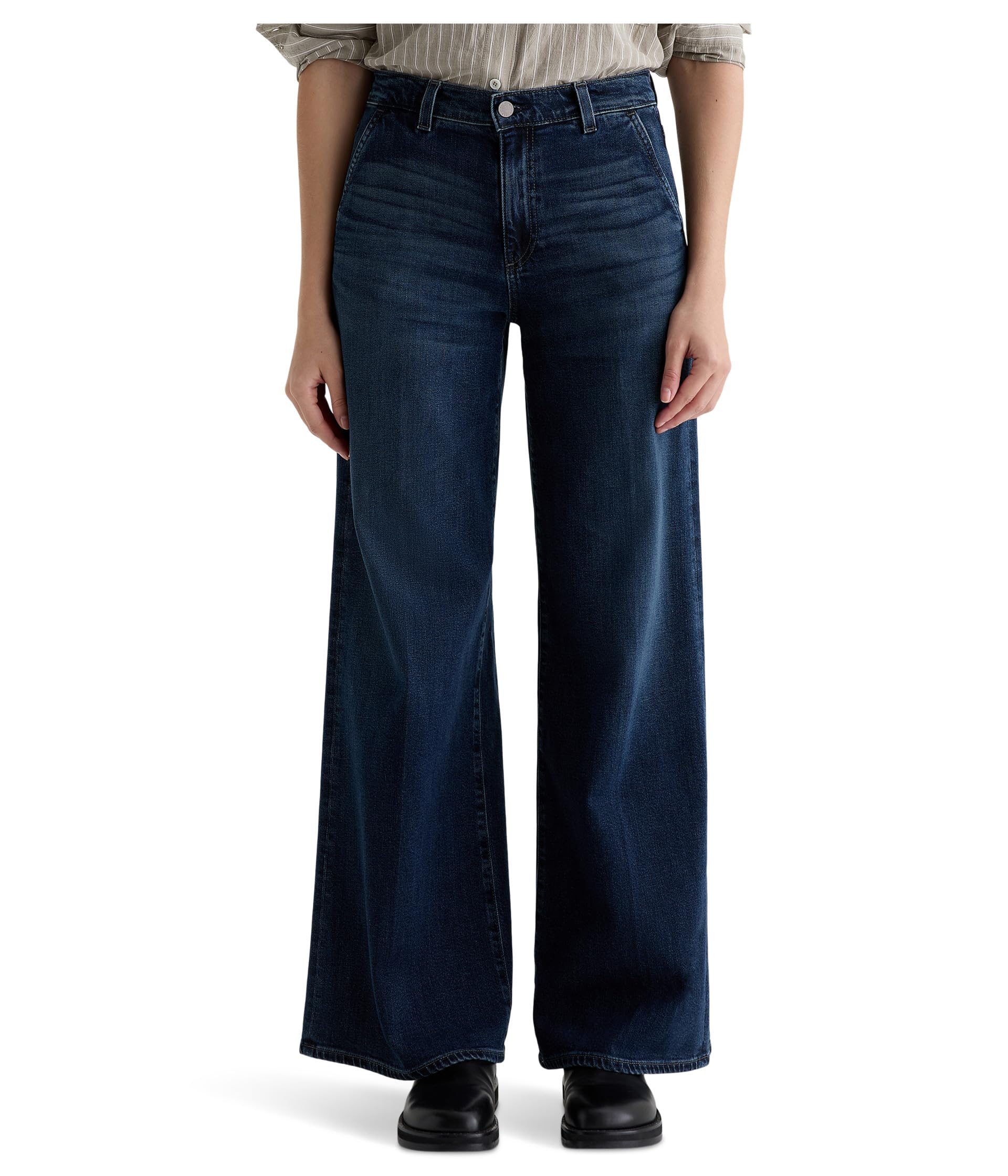 Джинсы Stella Mid Rise Wide Leg Palazzo In Poise от AG Jeans
