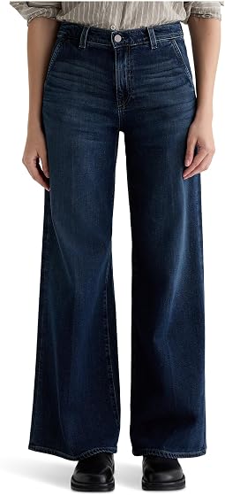 Stella Mid Rise Wide Leg Palazzo Jean In Poise