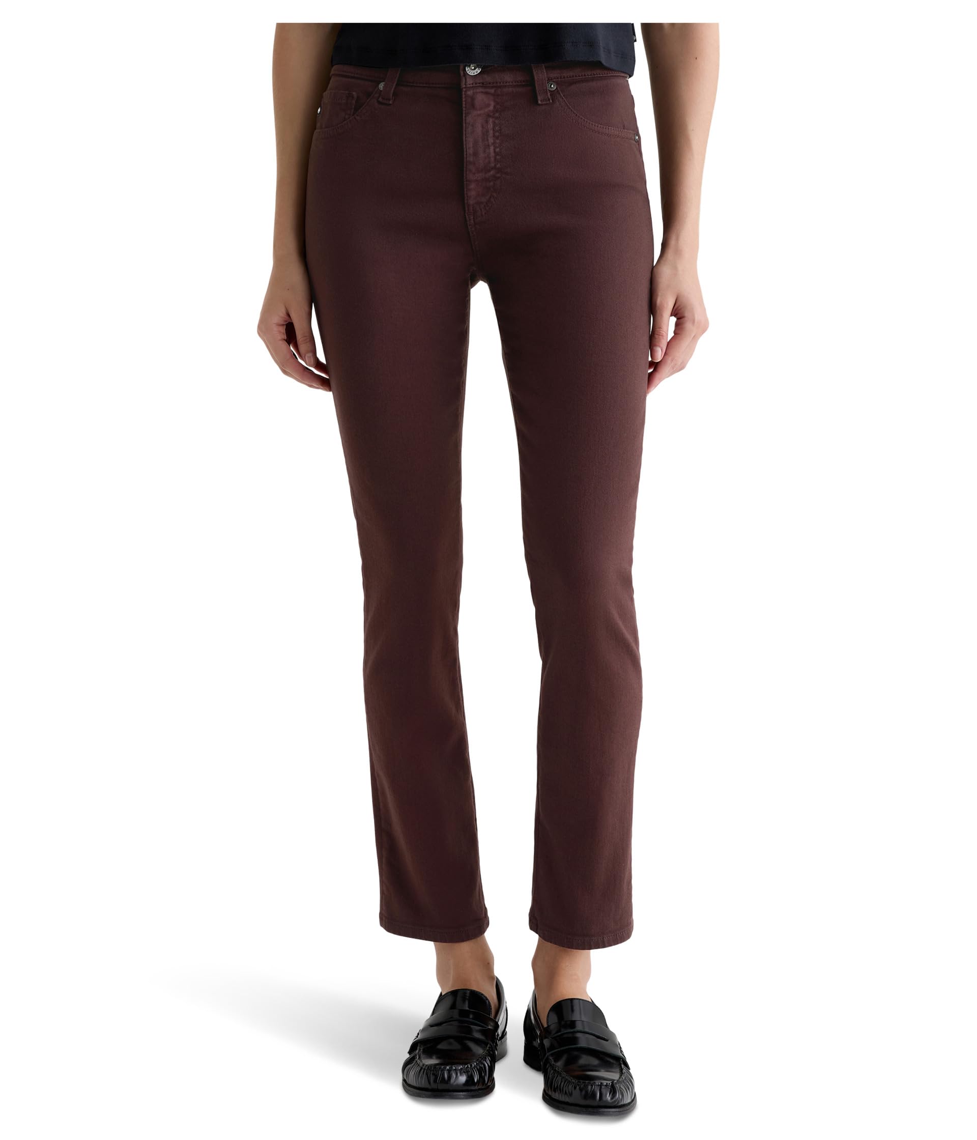 Mari Mid Rise Slim Straight Jean In Coffee Bean
