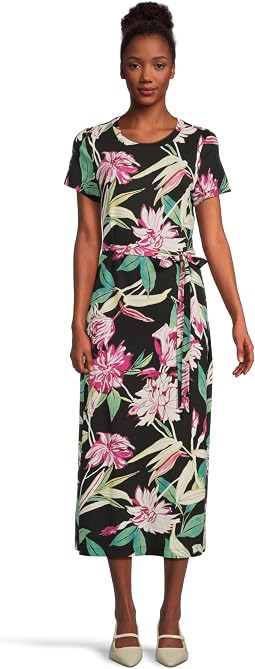Tommy Bahama Женское миди-платье с коротким рукавом Twilight Bloom
