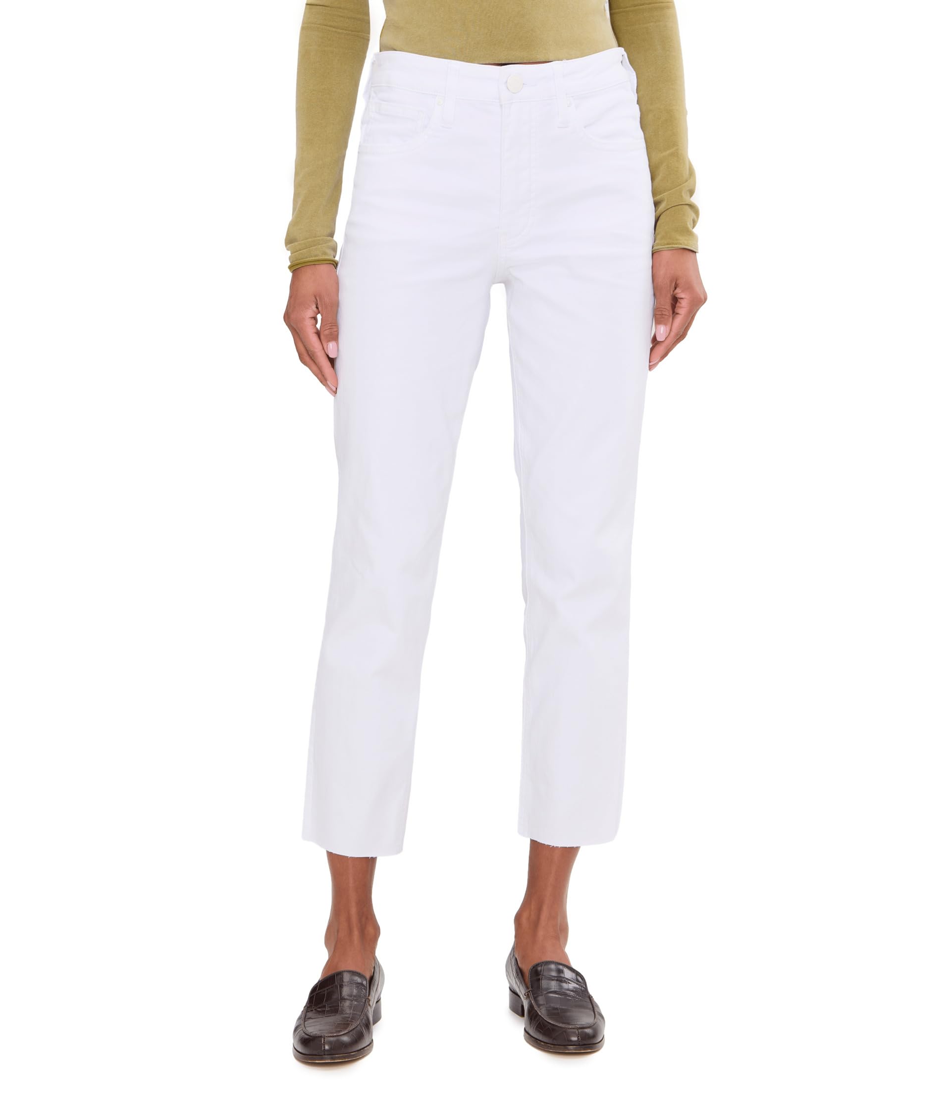 Petite Rachael High-Rise Fab Ab Mom Raw Hem