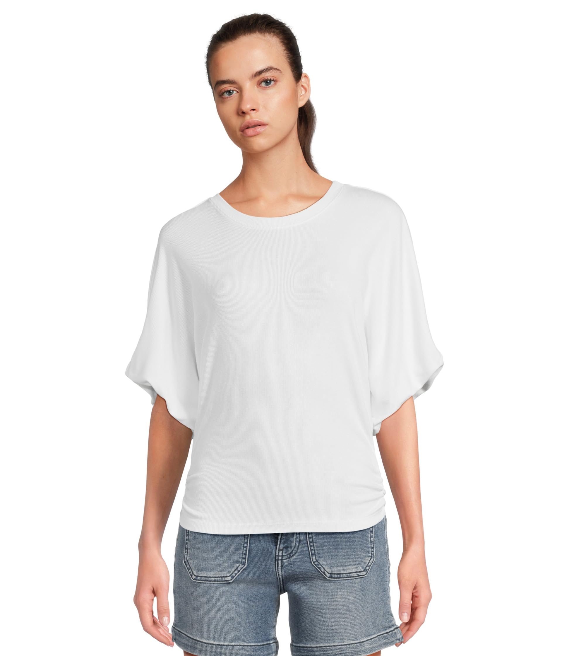 Vicky Scoop Neck Balloon Sleeve Tee