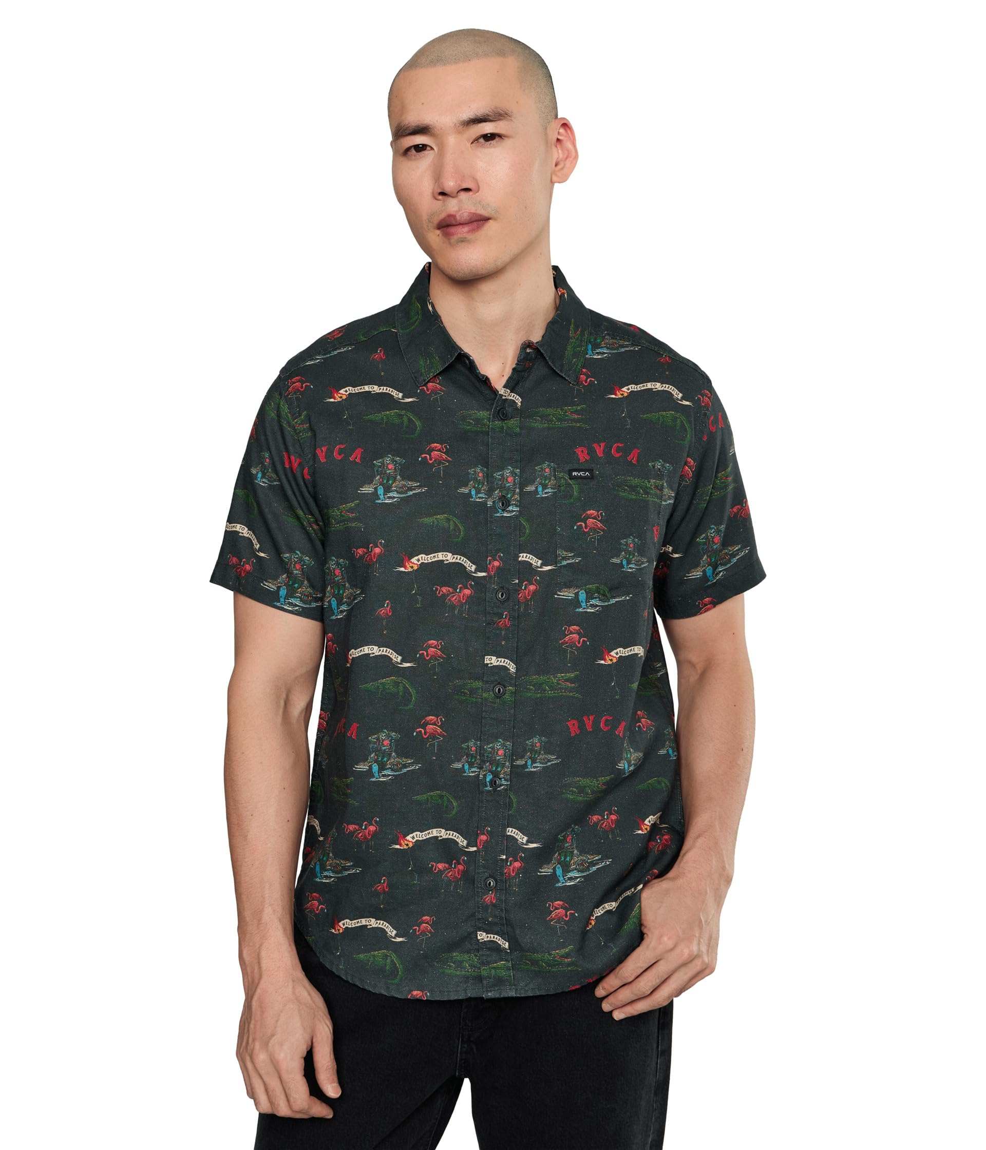 RVCA Мужская рубашка Reception Short Sleeve