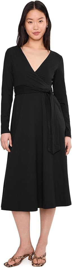 Fit & Flare Faux Wrap Dress