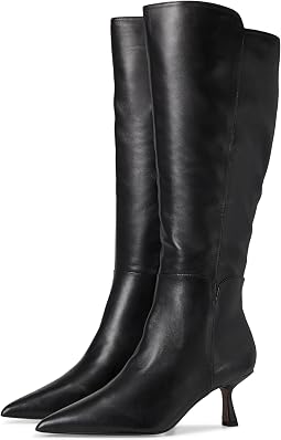 Black Leather Wide Calf