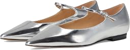 Silver Mirror Metallic Leather